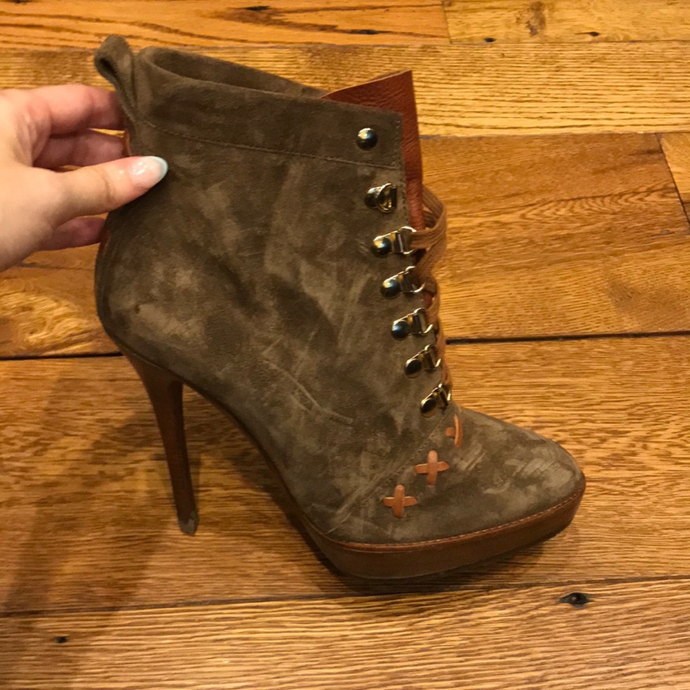 Suede Ralph Lauren Purple Label Bootie.